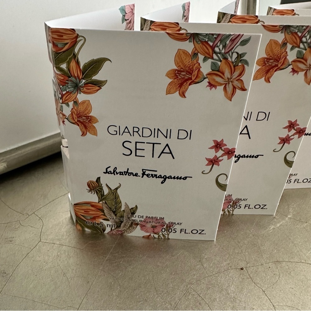 Salvatore Ferragamo Giardini Di Seta Perfume Sample Spray Vials 0.05 Fl OZ NEW